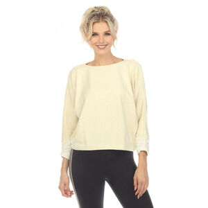 Calme by Johnny Was Dolman Sleeve Cozy Tee Boho Chic O12422 NEW